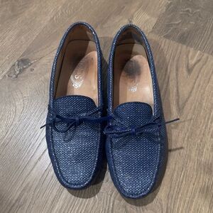 Tod’s Women’s Driving Moccasin Navy Sparkle size 37